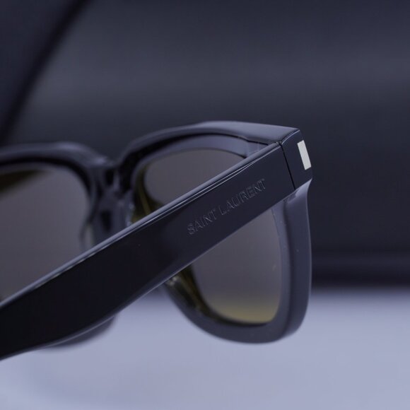 Saint Laurent SL462SULPICE 009 Cat Eye Sunglasses - Black/Yellow - Picture 11 of 12
